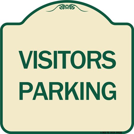 Signmission Parking Lot Visitors Parking Heavy-Gauge Aluminum Architectural Sign, 18" x 18", TG-1818-24622 A-DES-TG-1818-24622
